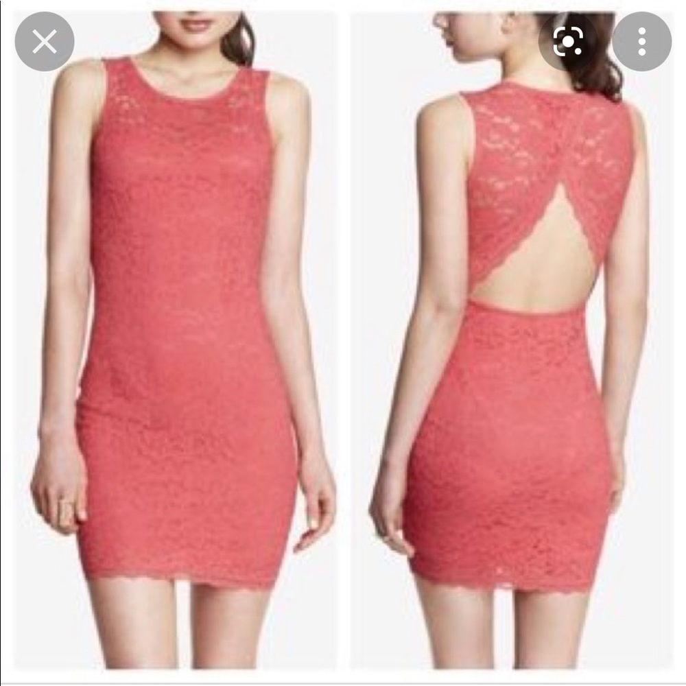 Express Lace Open Back Dress EUC